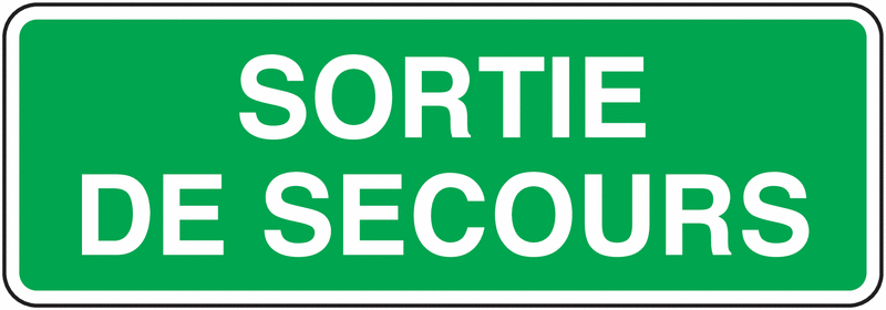Panneau Sortie de secours L:250xl:120mm