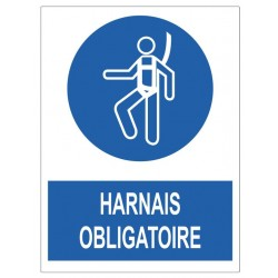 Panneau pvc 30*20 harnais obligatoire 