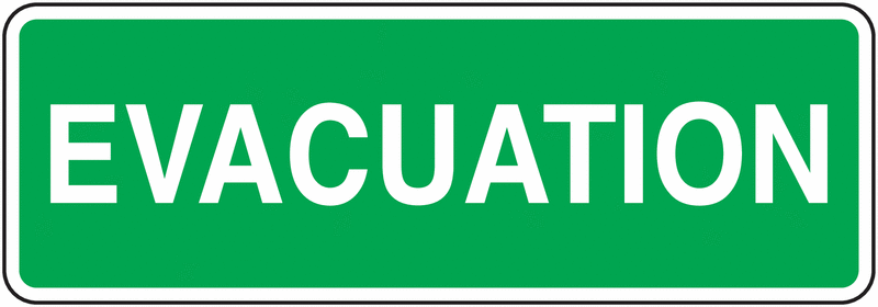 Panneau Evacuation