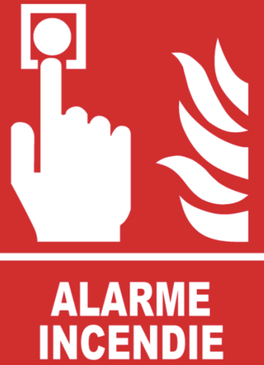 Panneau alarme Incendie 330x75