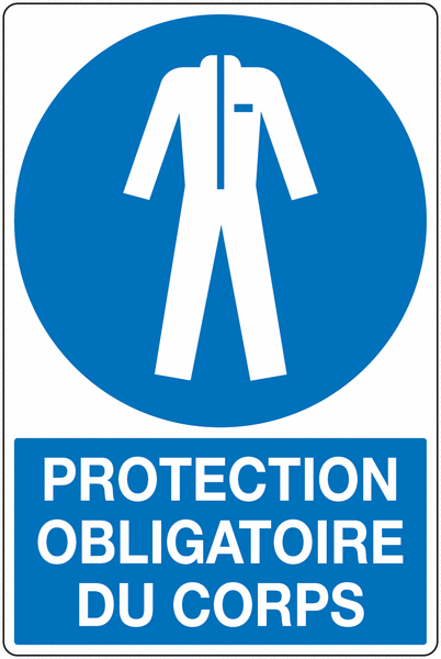  Panneau pvc 30*20 Protection oblogatoire du corps 