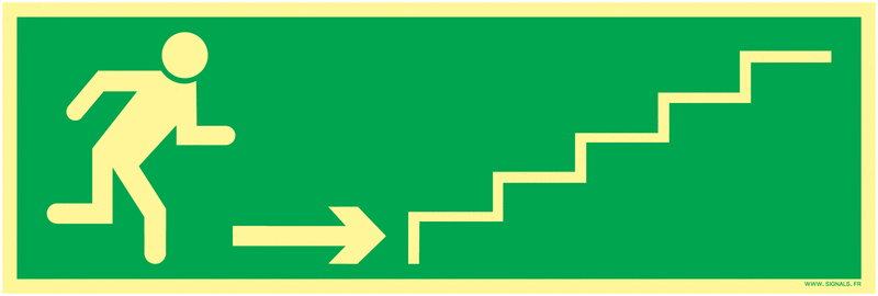 Panneaux 32*12 photoluminescent monté d'escalier à droite 