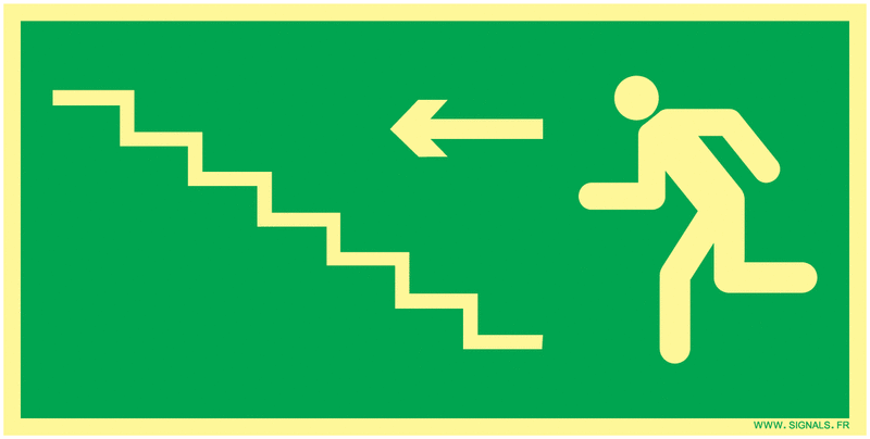 Panneaux 32*12 photoluminescent monté d'escalier à gauche 